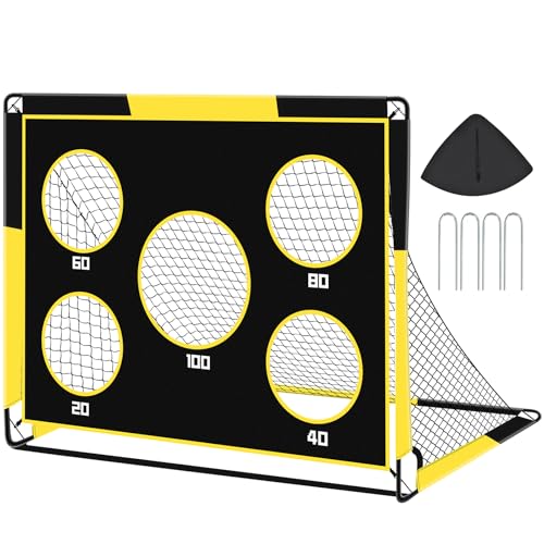 Gofady 2-in-1 Kids Football Goal – Portable Soccer Training Net with Targets