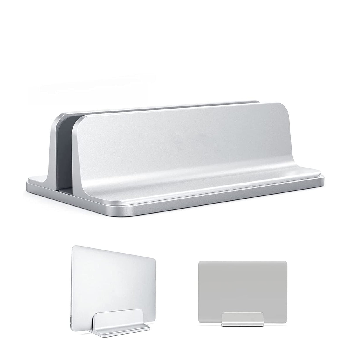 Oranlife Vertical Laptop Stand Holder, Silver - image 1