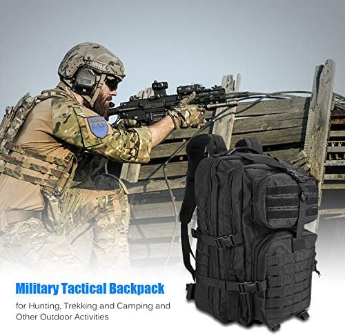 ProCase Military Tactical Backpack | 48L Large Molle Assault Pack – Black