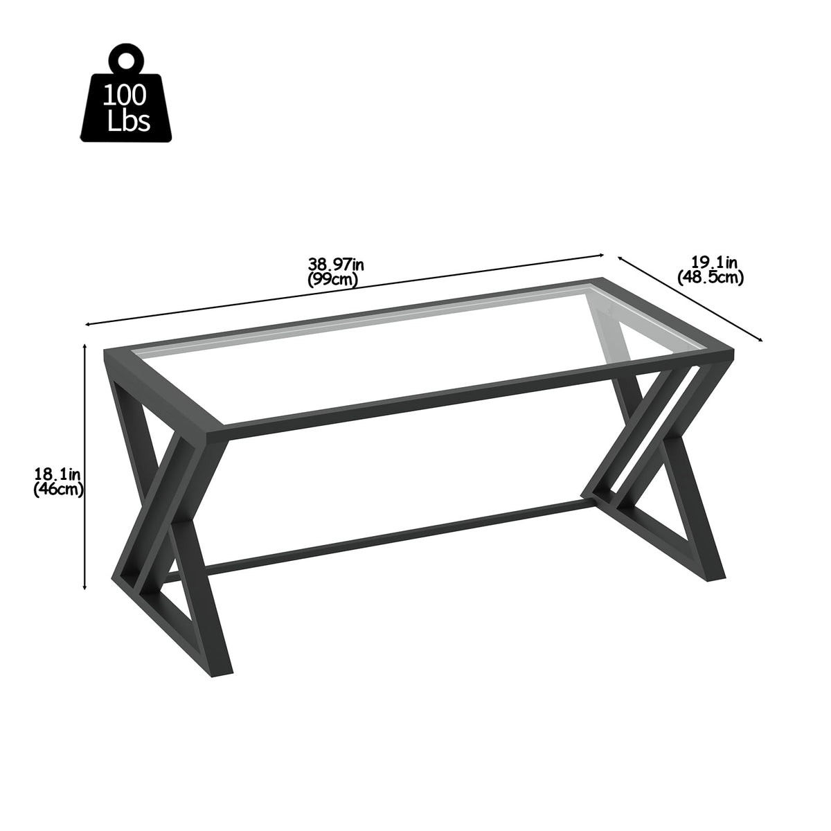 Coffee Table, Living Room Table, Center Tea Table, Glass Coffee Table - image 2