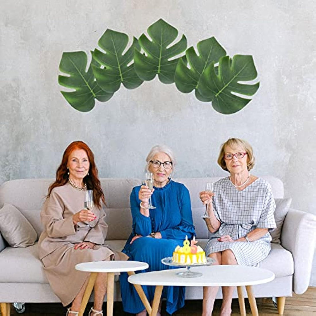 Jolof Store 12PCS Artificial Palm Leaves | Faux Monstera Jungle Decor