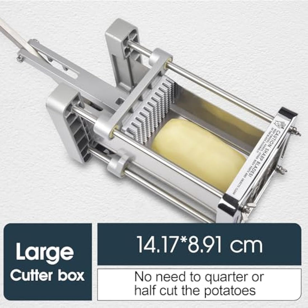 Sopito Stainless Steel French Fry Cutter | Potato Chipper with 2 Blades