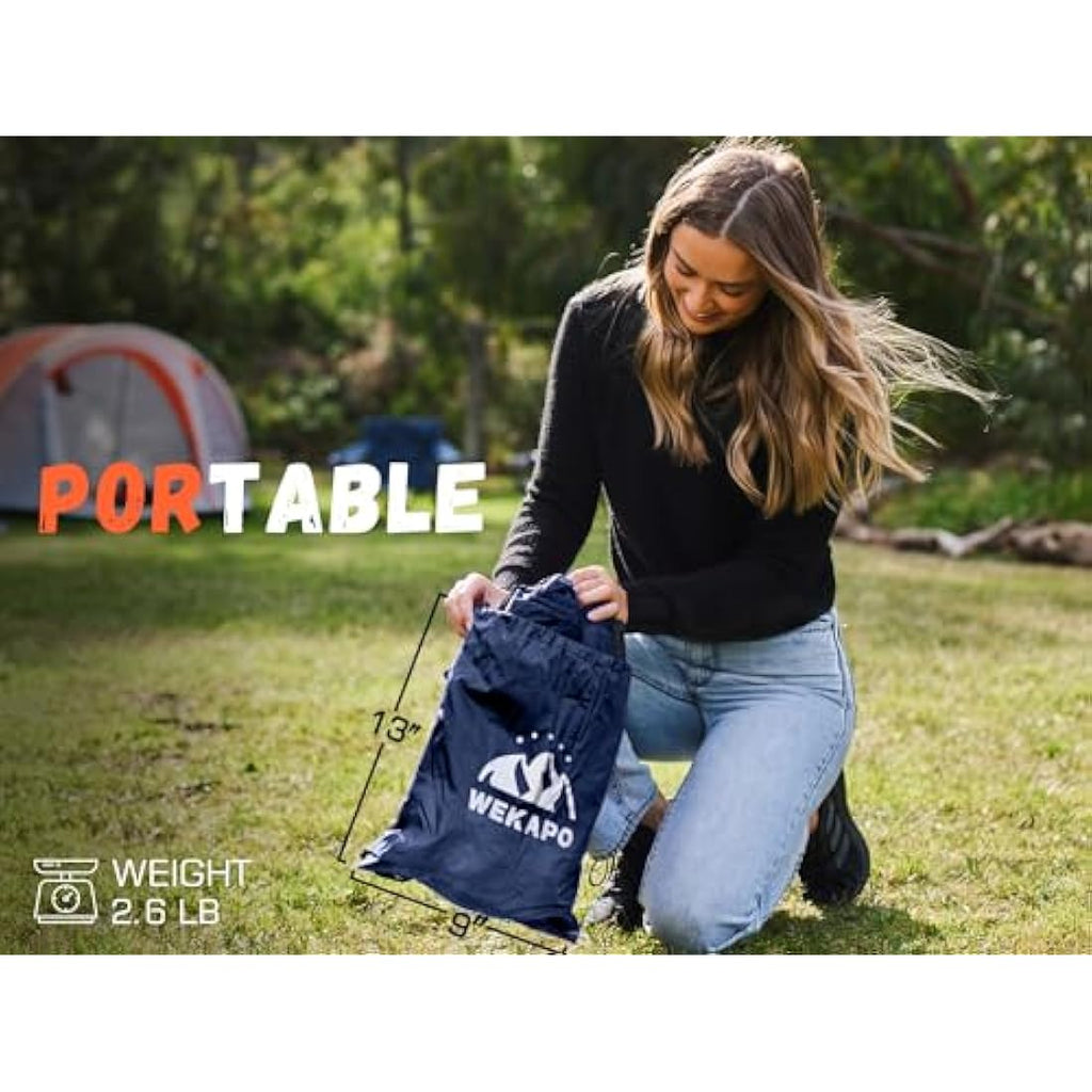 WEKAPO Inflatable Lounger Air Couch – Portable Ripstop Polyester Hammock