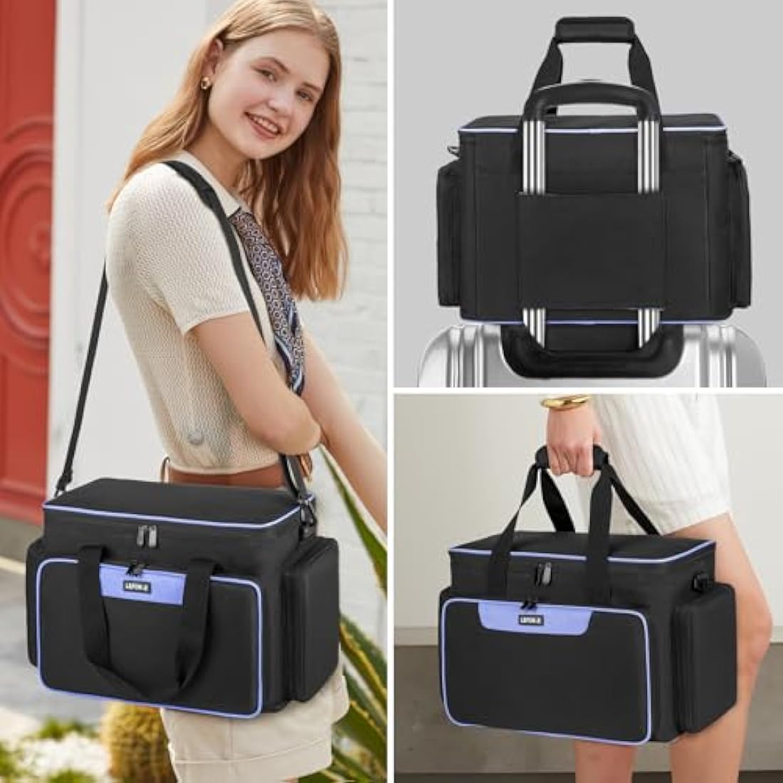 LEFOR·Z Sewing Machine Carrying Case – Large Universal Storage Bag, Black