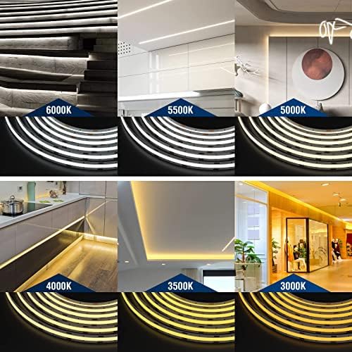 BTF-LIGHTING FCOB CCT LED Strip | 2x5M Tunable 3000K-6000K 24V 640LEDs/m