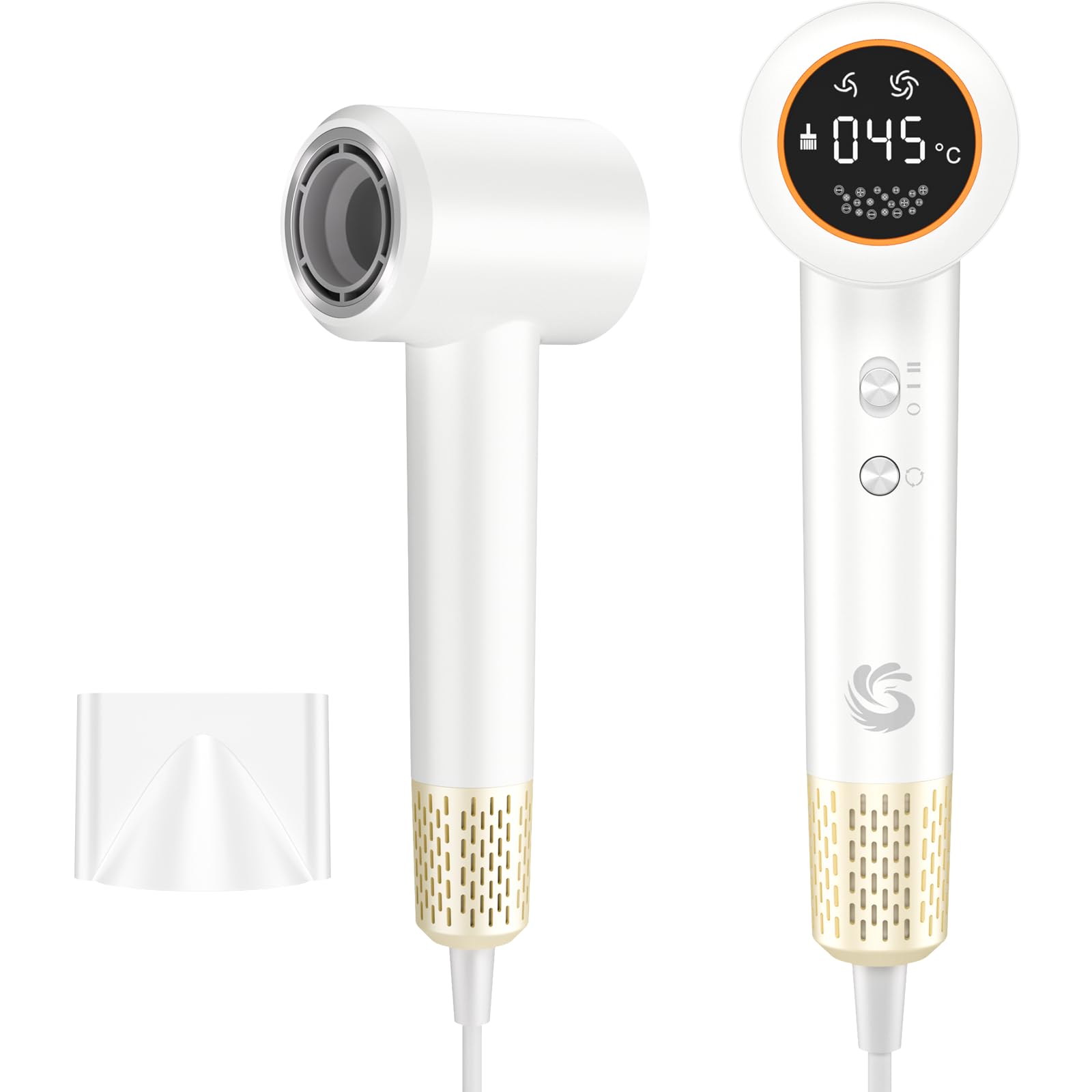 KARFUN High-Speed Plasma Hair Dryer | 110,000 RPM Brushless Motor – White