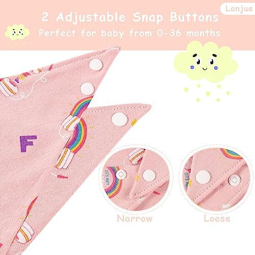 Baby Bandana Dribble Bibs | 10-Pack Absorbent Cotton Bibs