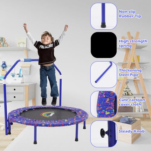 Jolof Store 36-Inch Kids Mini Trampoline with Handle | Foldable Rebounder