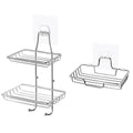 DOERDO 3-Tier Stainless Steel Soap Dish Holder | Wall-Mounted Shower Caddy