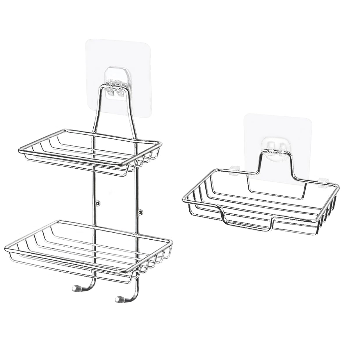 DOERDO 3-Tier Stainless Steel Soap Dish Holder | Wall-Mounted Shower Caddy
