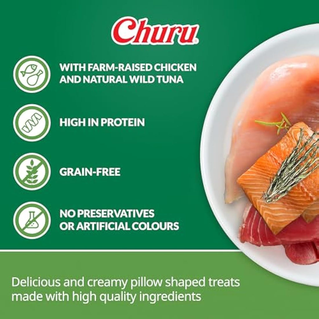 Inaba Churu Rolls Chicken & Salmon Grain-Free Dog Treats (8 Pack)