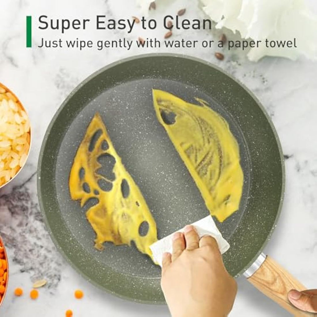 Kitchen Academy 17-Piece Granite Non-Stick Induction Cookware Set – Green