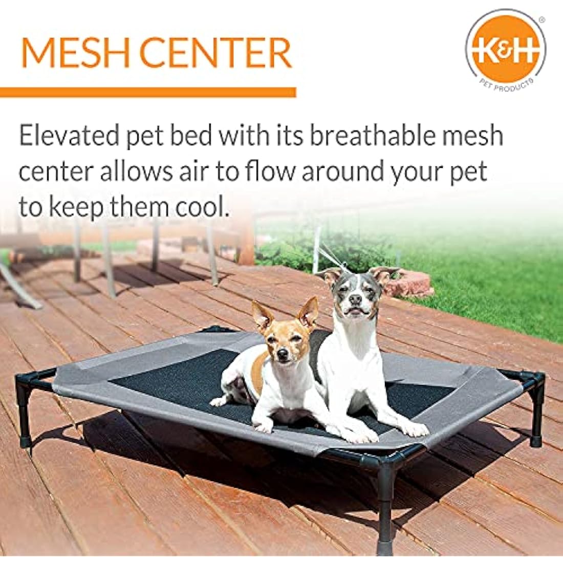 K&H Pet Products Cooling Elevated Dog Bed – Breathable Mesh Cot