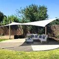 Clara Shade Sails | 6x4m White Rectangle Waterproof Garden Canopy