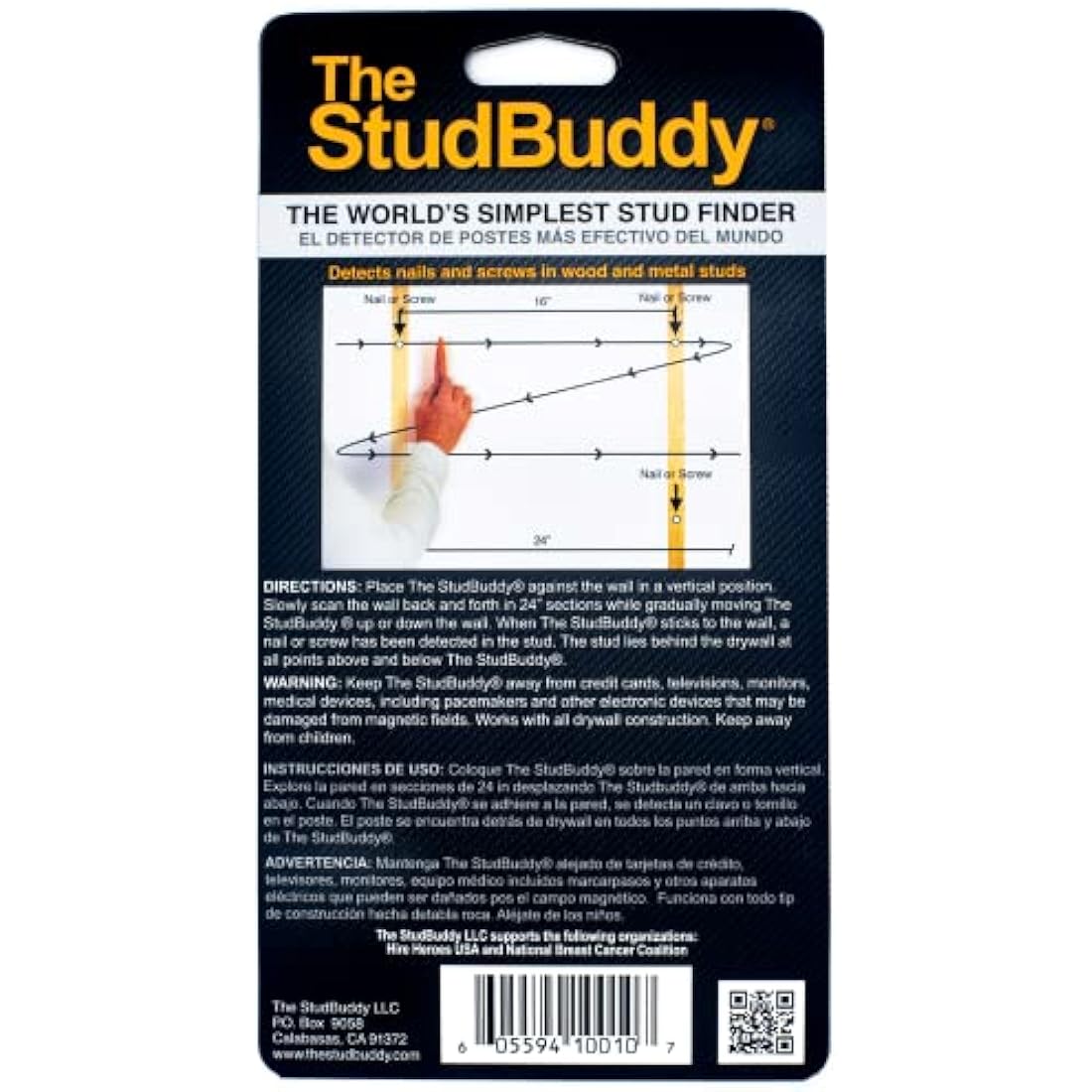 The StudBuddy Magnetic Stud Finder – Wood and Metal Wall Stud Locator