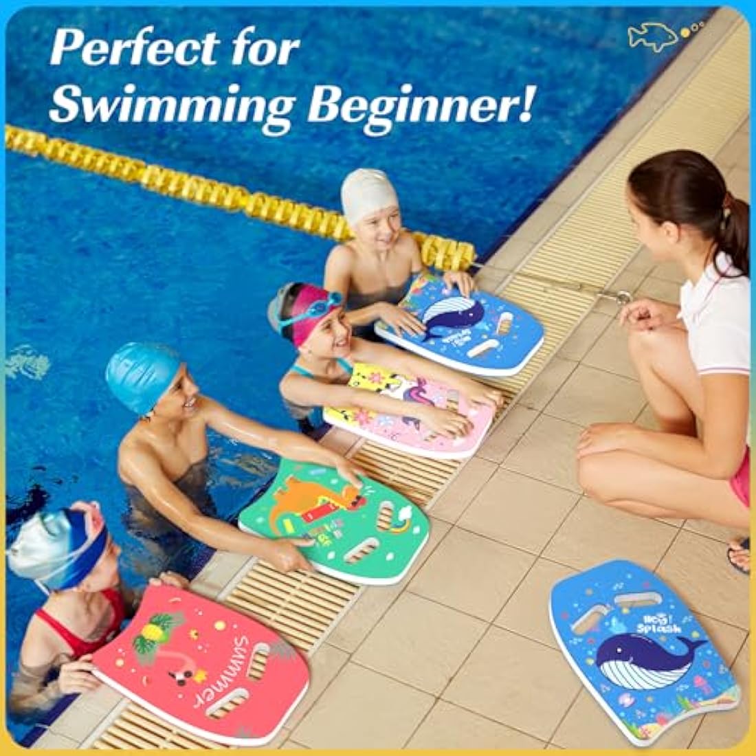 HeySplash Swimming Kickboard – Ergonomic Pool Float for Kids and Adults