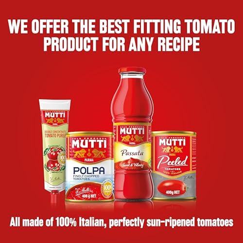 Mutti Finely Chopped Tomatoes - 400g Canned Italian Tomatoes (Pack of 12)