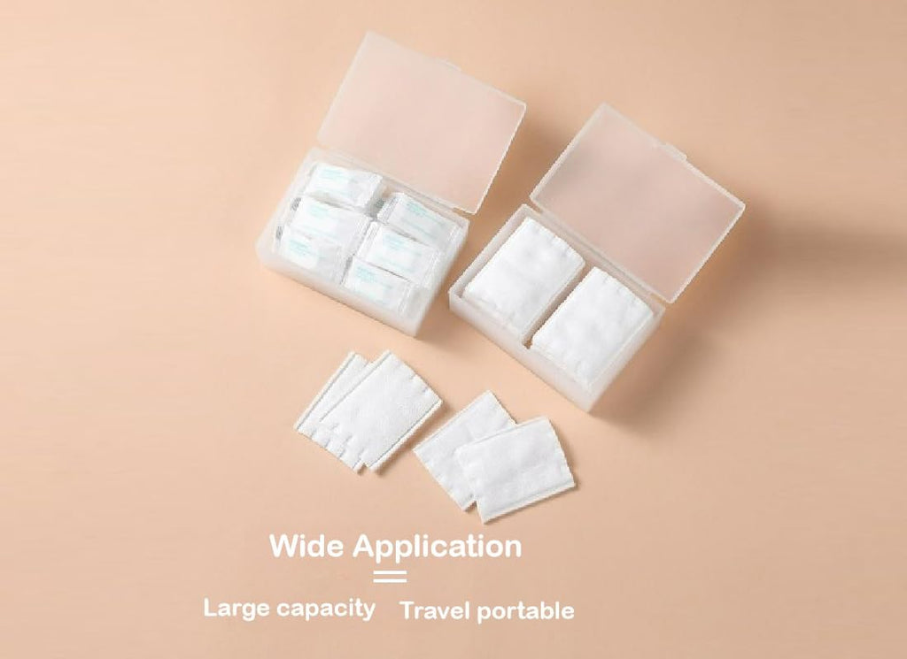 Sprigold home/travel transparent cotton pads/swabs large capacity storage box with PPmaterial, beautiful design, muti-purpose - image 3