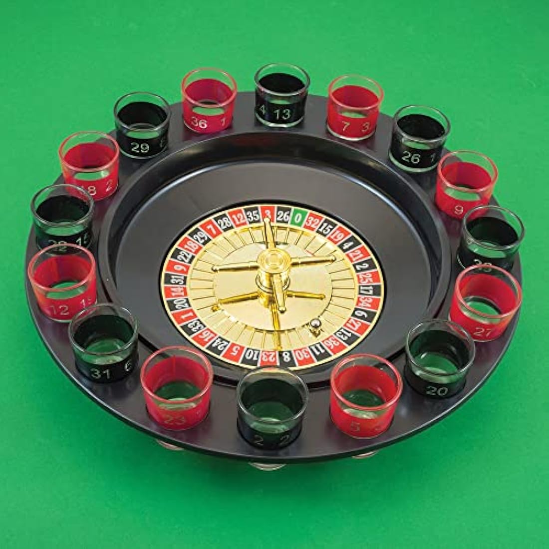 Drinking Roulette Game by Jolof Store – 16 Shot Glasses Party Set
