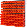 Wall Mounted Storage Bins - 90 Piece Modular Tool Organizer
