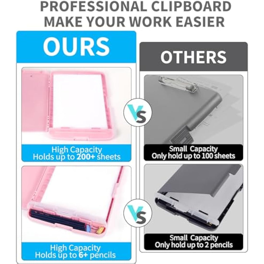 DMFLY Storage Clipboard – Heavy Duty A4 Case with Pen Holder & Compartment
