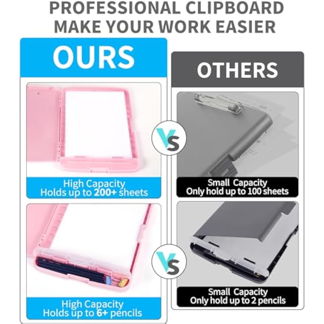DMFLY Storage Clipboard – Heavy Duty A4 Case with Pen Holder & Compartment