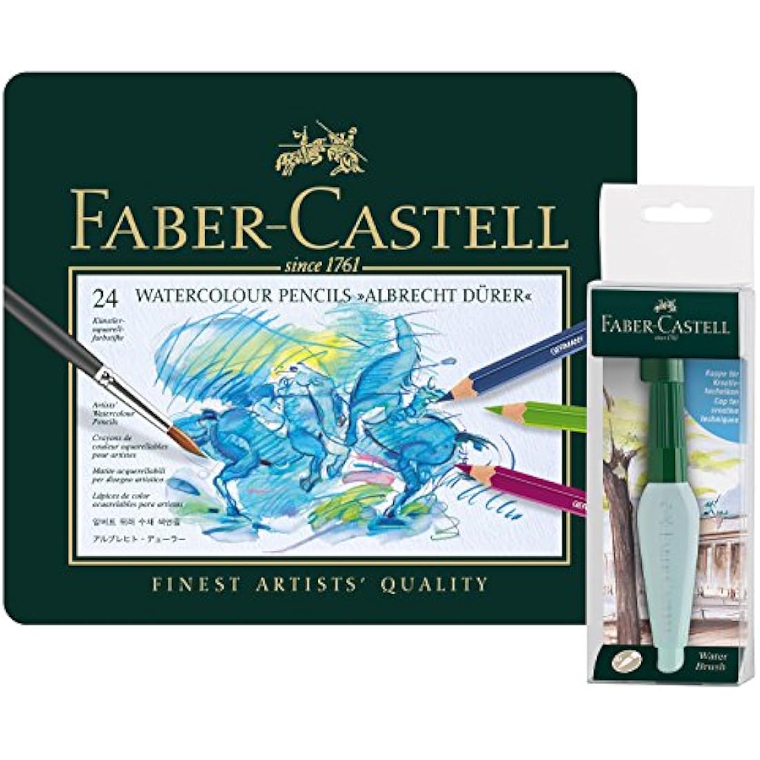 Faber-Castell Albrecht Durer Watercolour Pencils - 24 Set with Water Brush