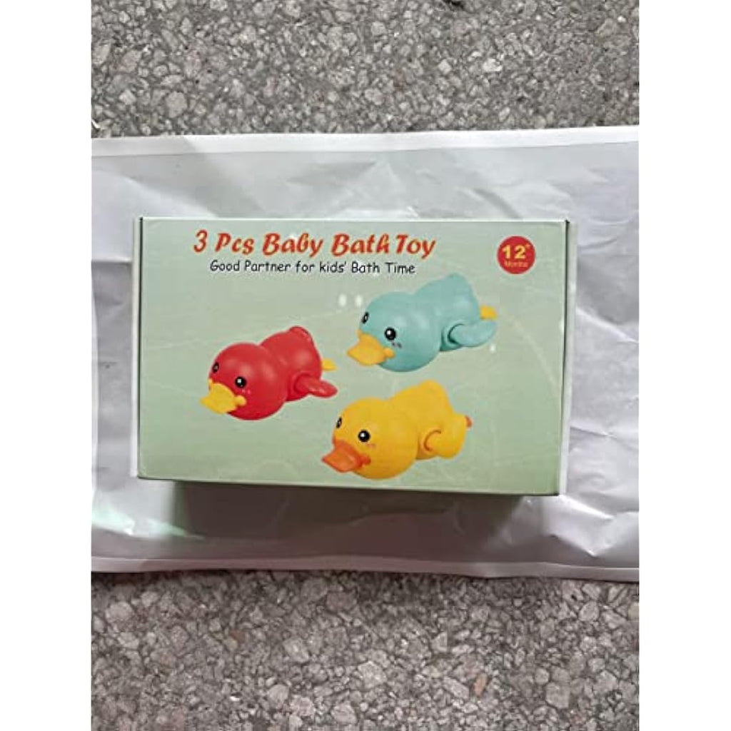 BelleStyle Wind Up Duck Bath Toys - 3 Pack Floating Water Toys for Toddlers