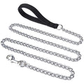 Filhome Chew Proof Metal Dog Leash | Heavy Duty Chain with Padded Handle