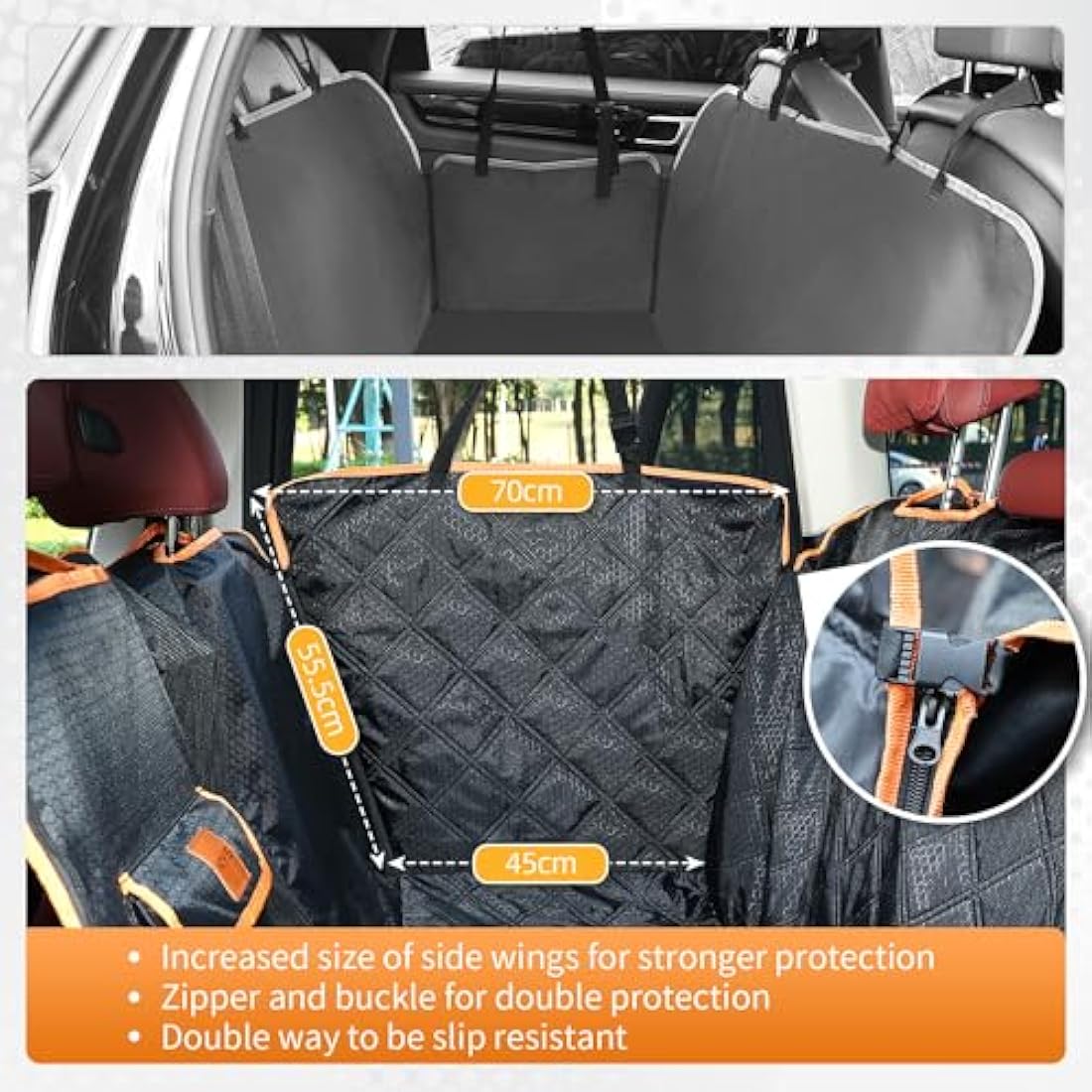 KYG Dog Car Seat Cover | Waterproof XL Dog Hammock for SUV & Trucks