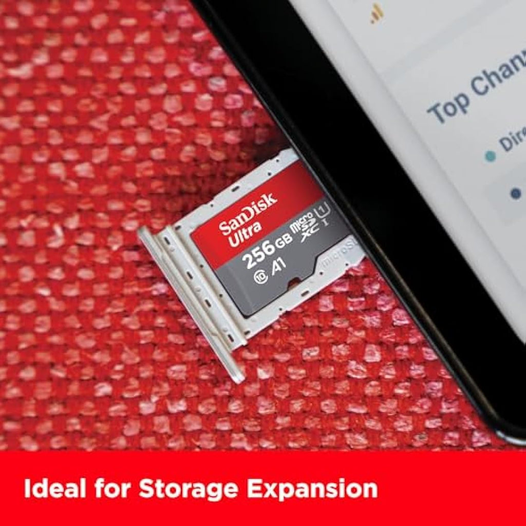 SanDisk 256GB Ultra microSDXC Card with SD Adapter – 150MB/s A1 UHS-I