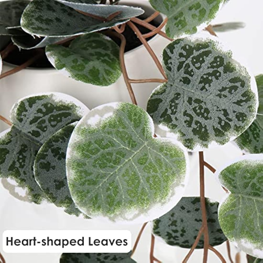 Hollyone Artificial String of Hearts Potted Plant – Faux Trailing Greenery