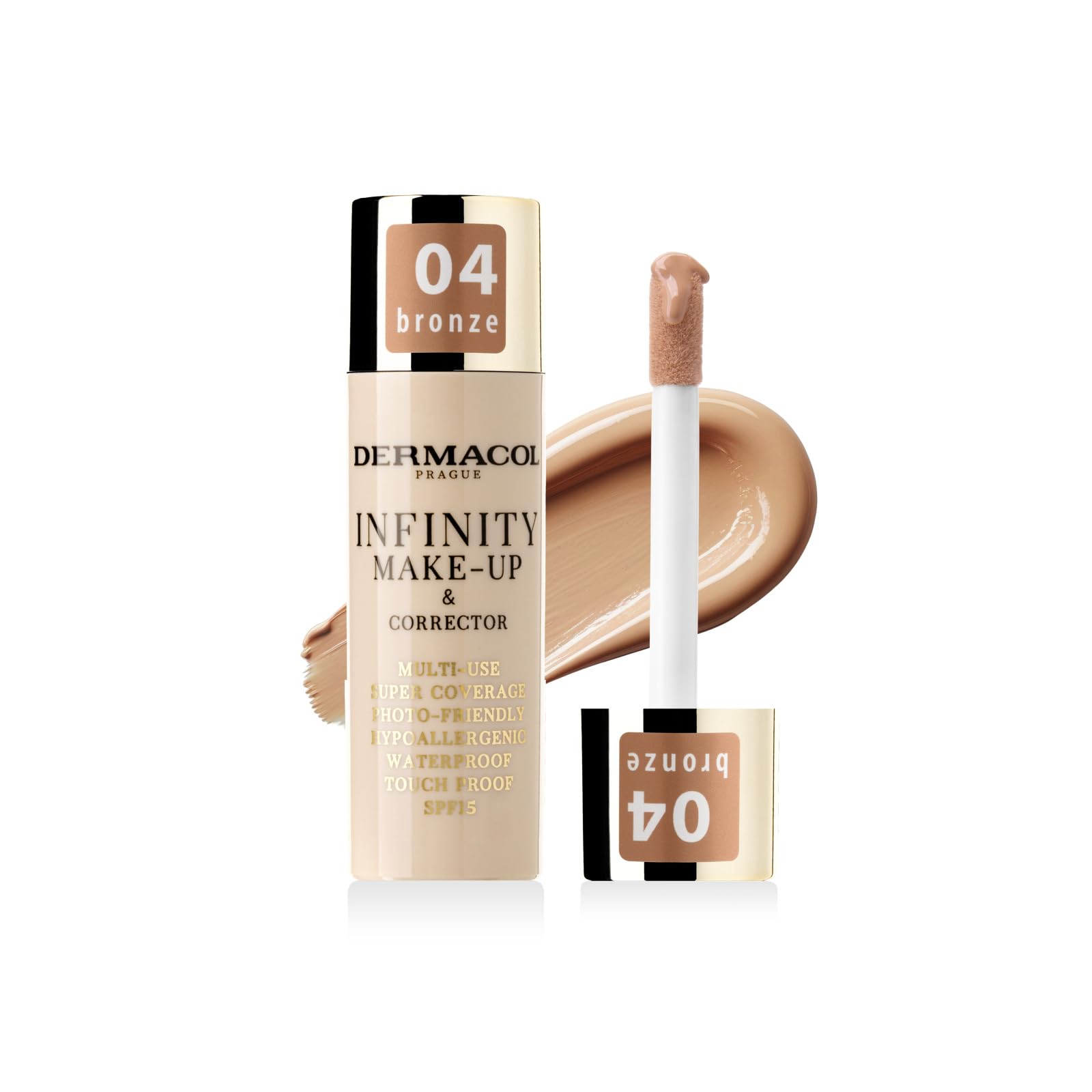 Dermacol Infinity 2-in-1 Foundation & Concealer | SPF 15 - 04 Bronze