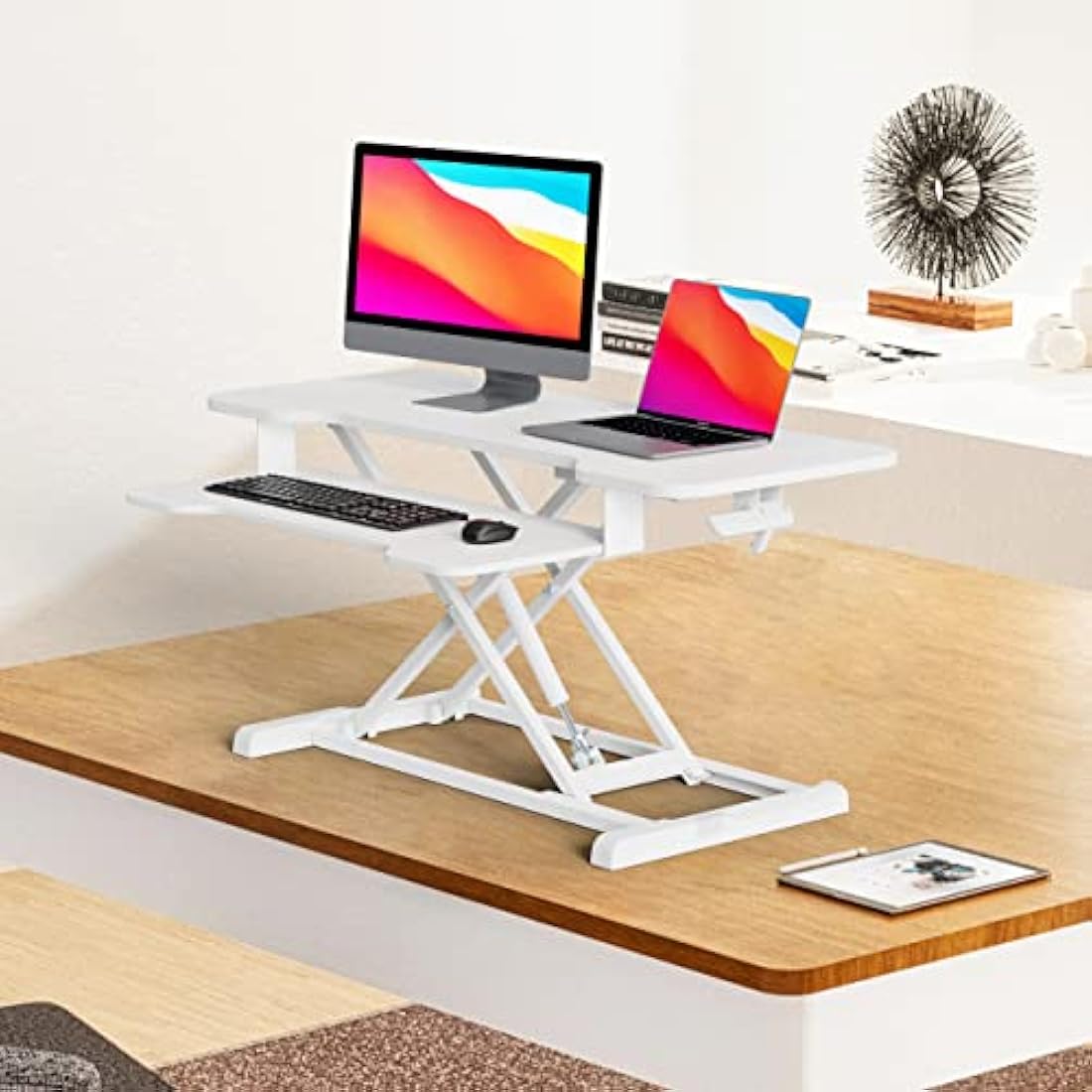 PUTORSEN 36" Standing Desk Converter | Height Adjustable Sit Stand Riser