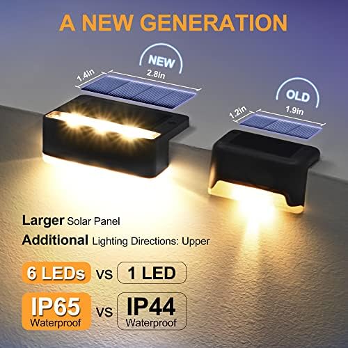 Solpex Solar Step Lights 16 Pack | IP65 Waterproof LED Fence Deck Lights