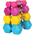 Jolof Store Rubber Coated Hex Dumbbell Set – 100lb Weight Set