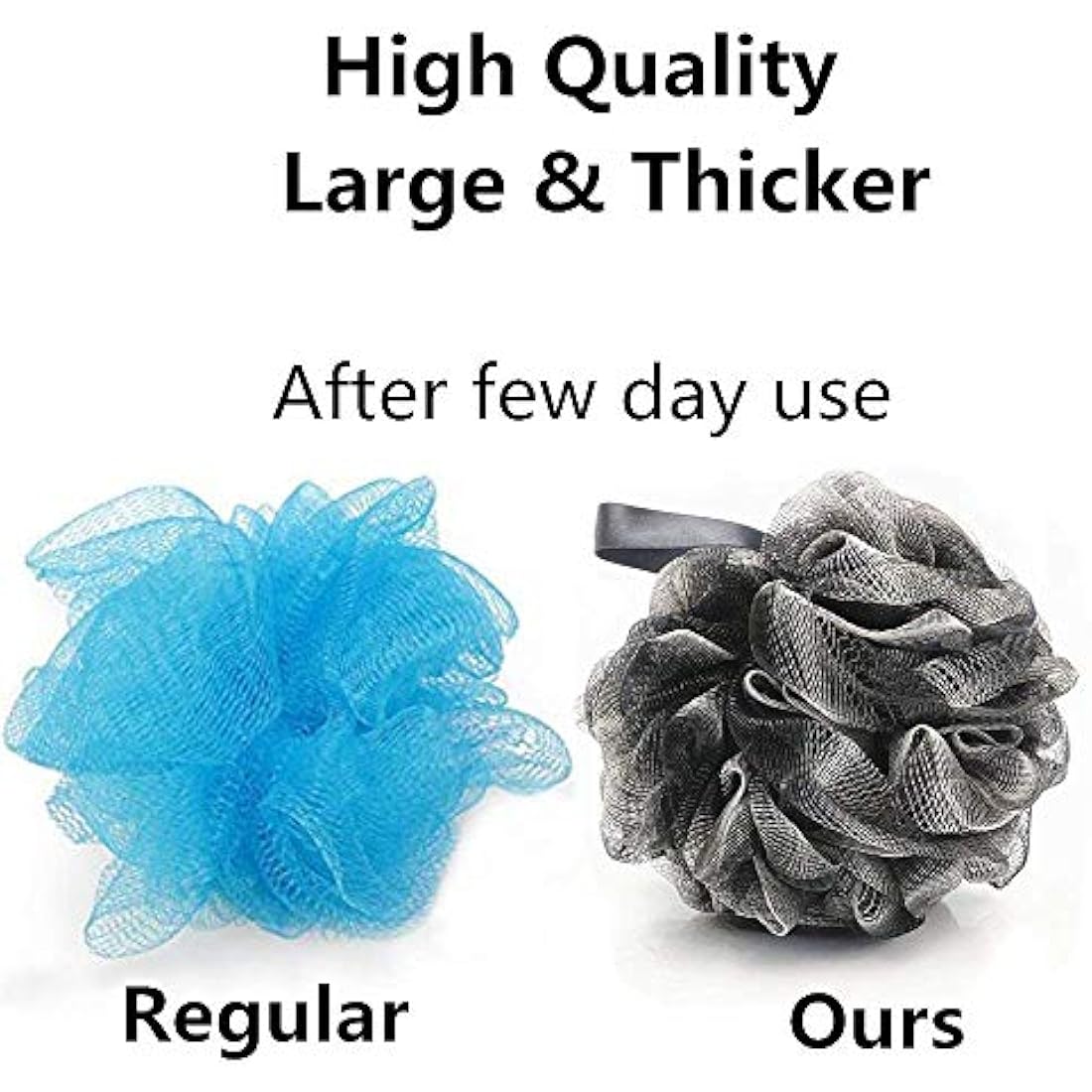 Mesh Bath Loofah - 5 Pack Exfoliating Body Scrubber (60g)