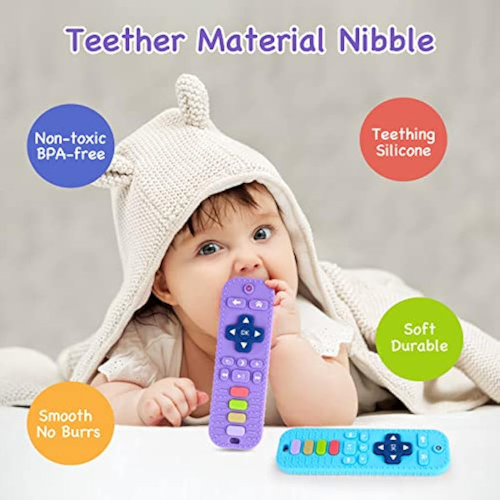 Hooku 2-Pack Remote Control Baby Teether | Food Grade Silicone Toys