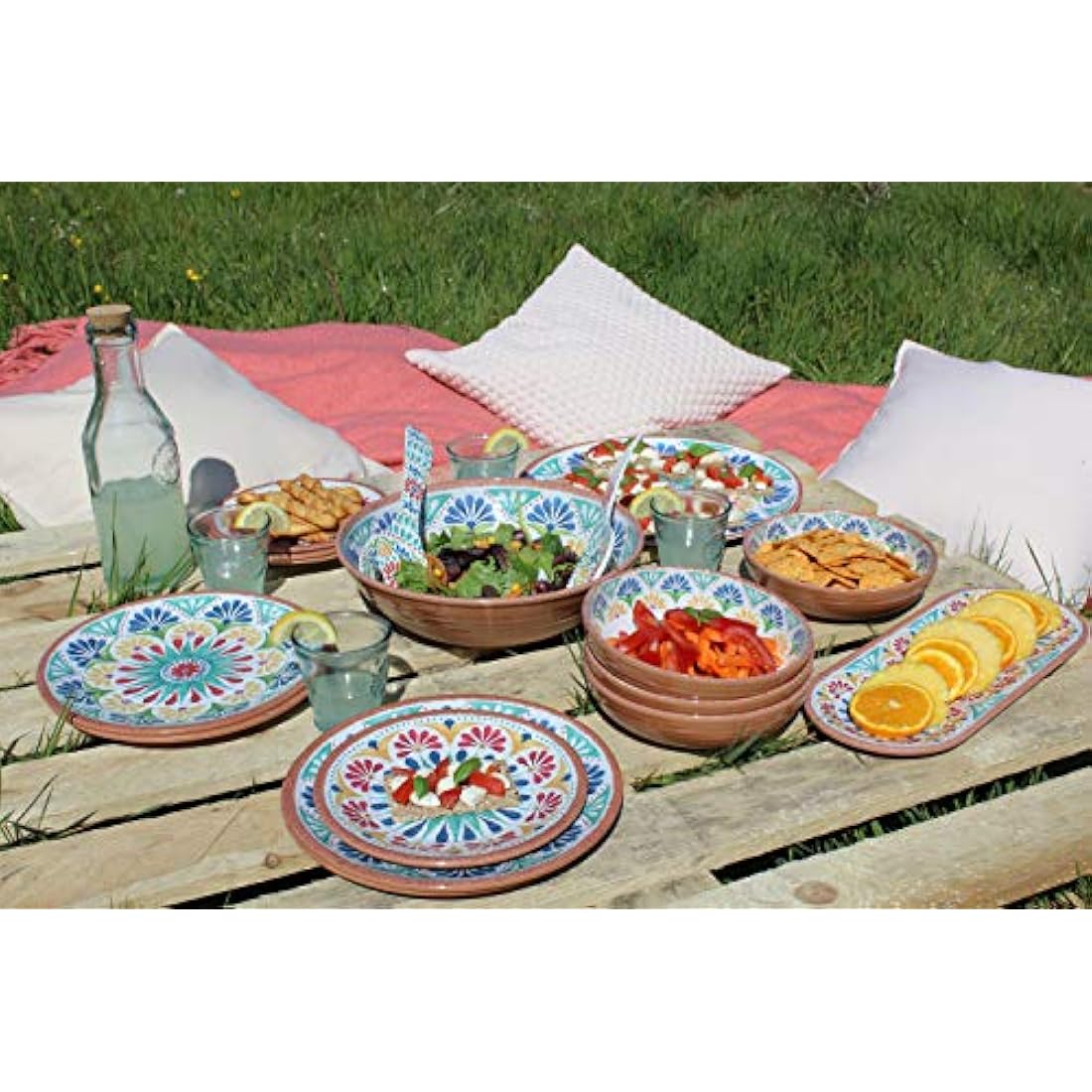 Auntie Morags Rio Medallion Melamine Cereal & Pasta Bowls – Set of 4