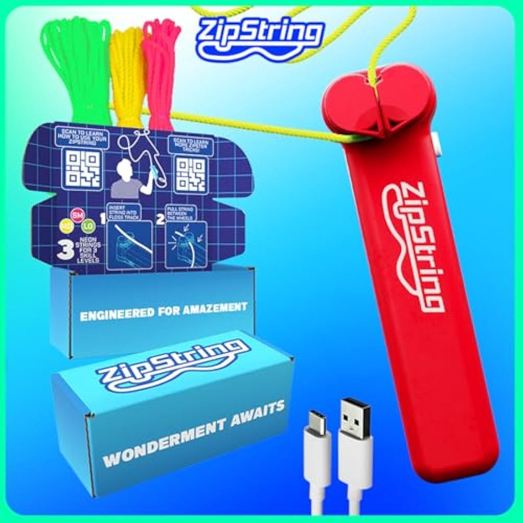 ZipString Rope Launcher – Gravity-Defying Fidget Toy – Rock It Red