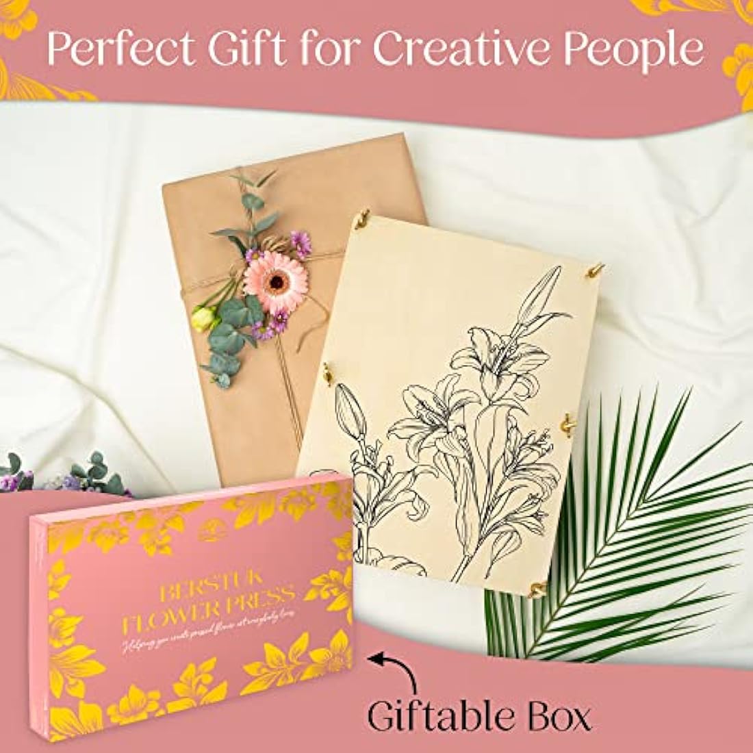 Berstuk Extra Large Flower Press Kit | 15x11.4" Wooden Preservation Kit