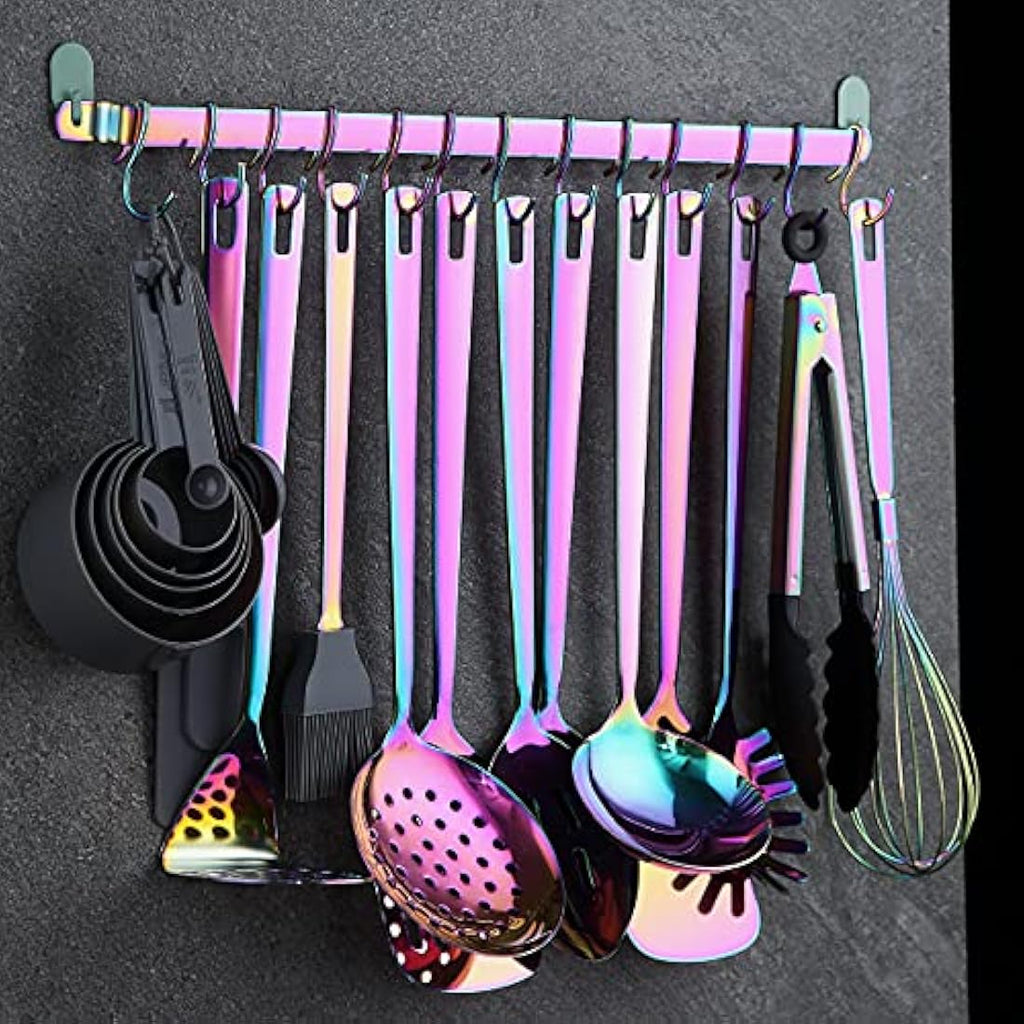 Kyraton Rainbow Stainless Steel Kitchen Utensils Set - 37 Pieces