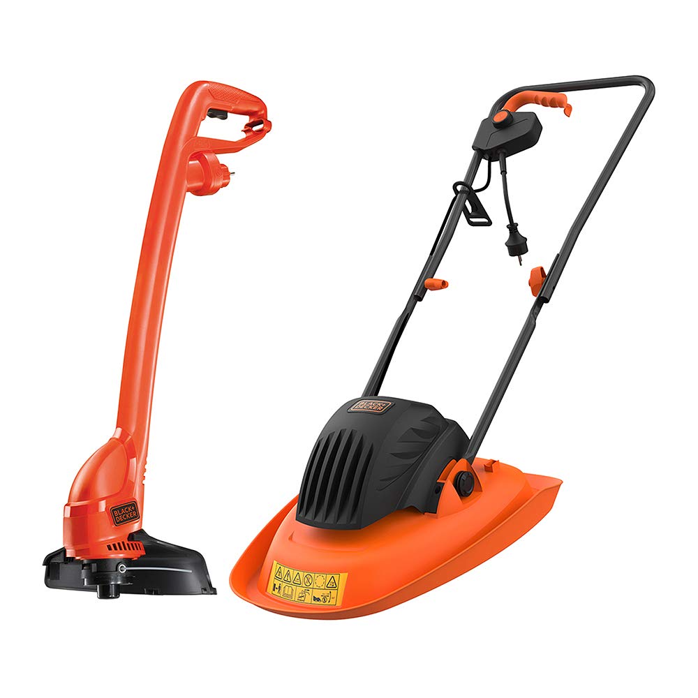 BLACK+DECKER 30cm Electric Hover Mower & GL250 Grass Strimmer Set