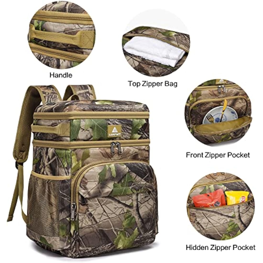 Laripwit 54-Can Insulated Cooler Backpack | Leak-Proof Picnic Rucksack