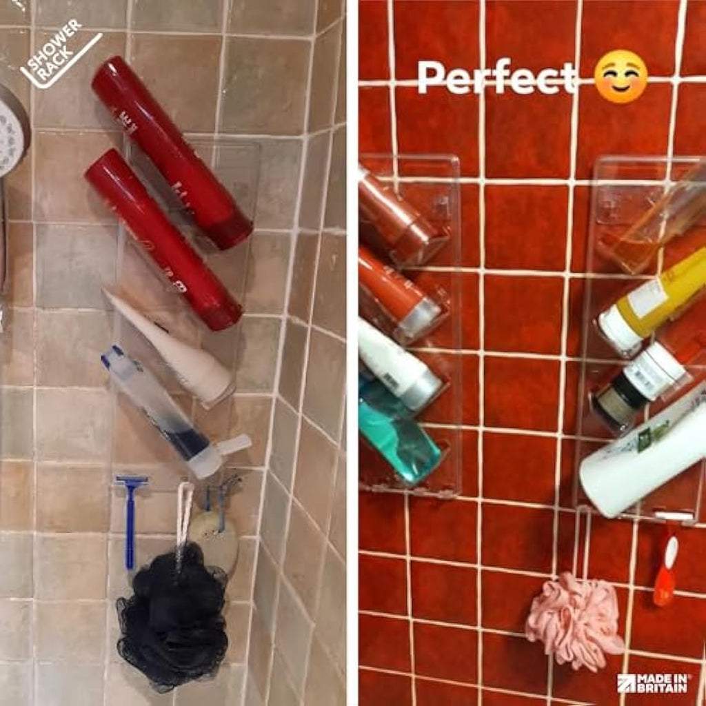Jolof Store Shower Caddy 2-Pack | Rustproof Adhesive Bathroom Shelf