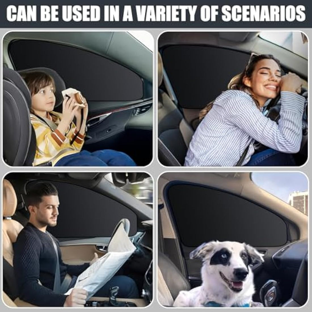 ZATOOTO Magnetic Car Side Window Shades – Opaque Privacy Sunshades, 2PCS