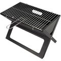 Direct Designs Notebook Folding Portable Charcoal BBQ Grill - Black Steel