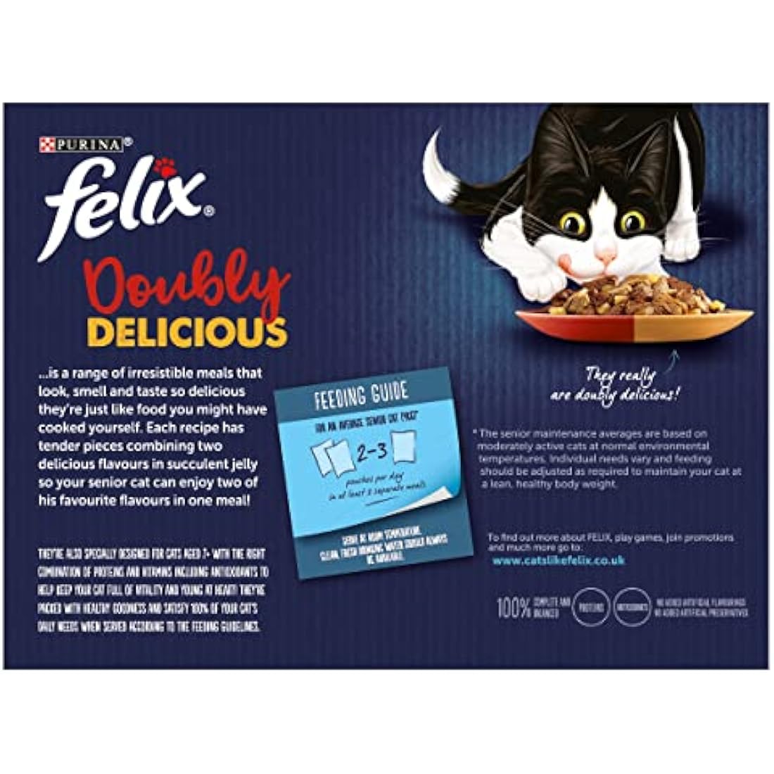 Felix Senior Wet Cat Food – Doubly Delicious Meat in Jelly 12x100g
