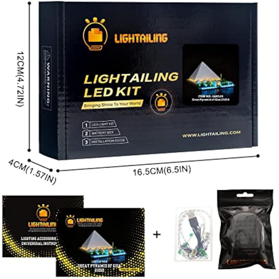 LIGHTAILING LED Lighting Kit for Lego 21058 Great Pyramid of Giza