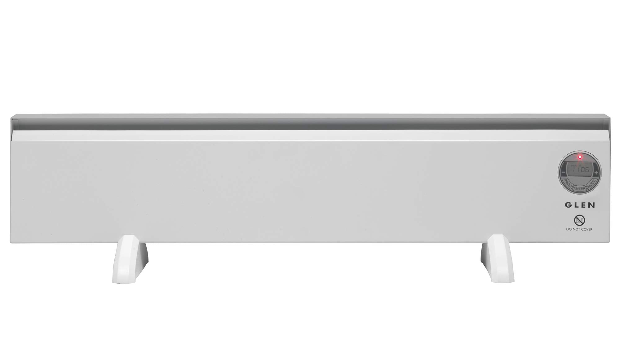 Glen 2150Tie7 Electric Convector Heater | 500W White Steel Radiator